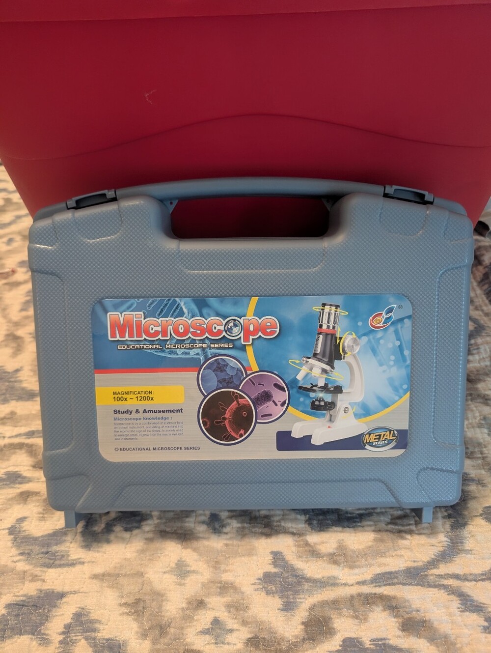Kids microscope magnification 100x - 1200x metal series